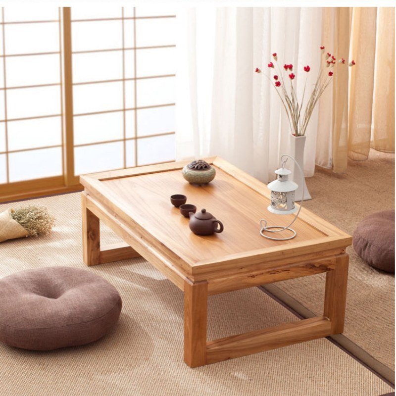 Wooden Japanese Tatami Zen Floor Tea Table Set Furniture Wooden Japanese Tatami Zen Floor Tea Table Set Furniture