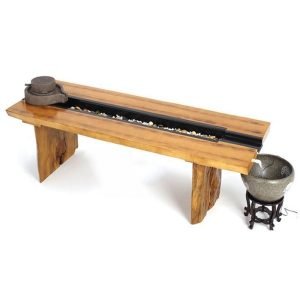 Chinese Solid Wood Tea Table With Water Storage And Drains
