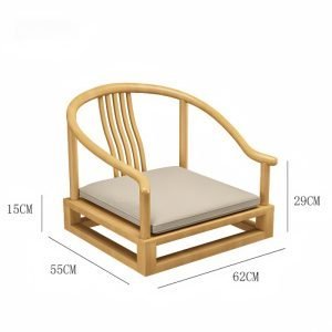 Japanese Style Solid Wood Tatami Floor Tea Table Set With Chairs