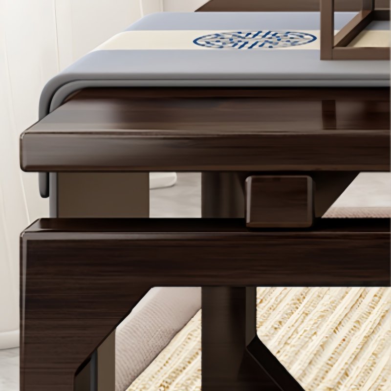 Traditional Round Japanese Low Floor Tea Table Set Traditional Round Japanese Low Floor Tea Table Set