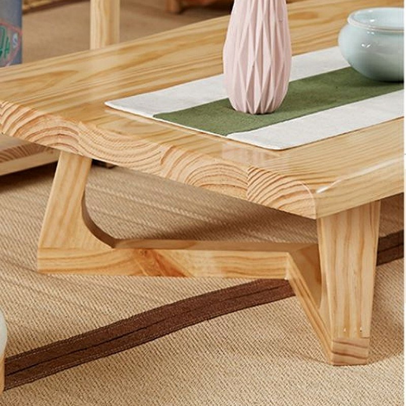 Modern Japanese Style Solid Wood Floor Round Tea Table Furniture With Chairs Modern Japanese Style Solid Wood Floor Round Tea Table Furniture With Chairs