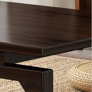 Traditional Round Japanese Low Floor Tea Table Set