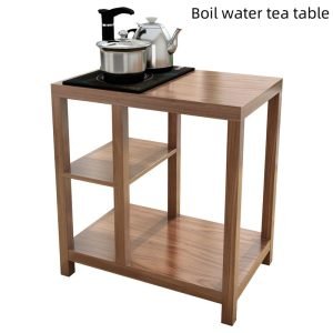Classical Chinese Solid Wood Gongfu Tea Ceremony Table With Chairs