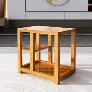 Antique Chinese Pine Gongfu Tea Ceremony Table Furniture With Chairs