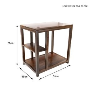 Modern Chinese Log Wood Simplified Gongfu Tea Table Furniture