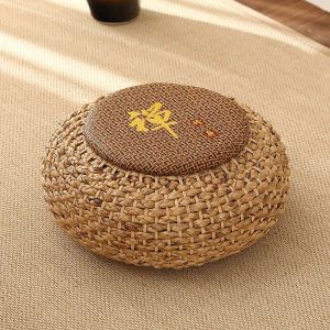 Japanese Antique Style Rattan Low Tea Ceremony Table Furniture