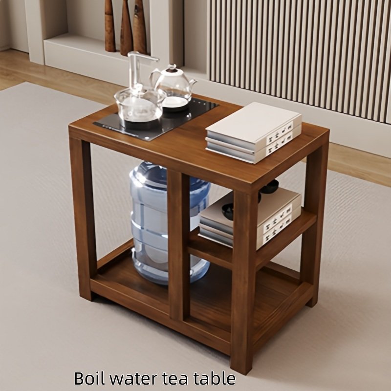 Carved Chinese Solid Wood Arc Kung Fu Tea Ceremony Table With Chairs Carved Chinese Solid Wood Arc Kung Fu Tea Ceremony Table With Chairs