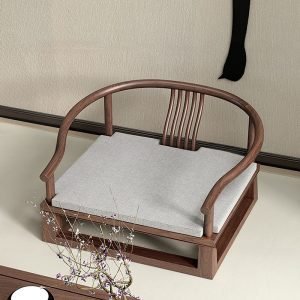Walnut Wood Japanese Low Floor Folder Tea Table Furniture With Chairs