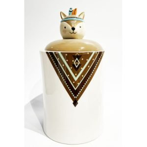 Unique Cute Fox M&m Ceramic Bulk Candy Jars With Lids For Candy Table