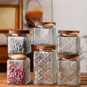 Unique Glass Mason Jar For Candy Dispenser Table Gift Display With Lid