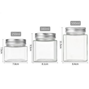Unique Octagonal Multi-purpose For Mason Candy Table Jars Set With Lids