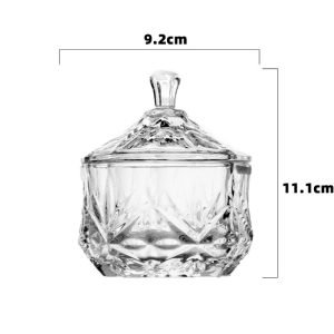 Vintage Small Display Crystal Glass Gift Candy Jars For Candy Buffet With Lids For Christmas Holidays