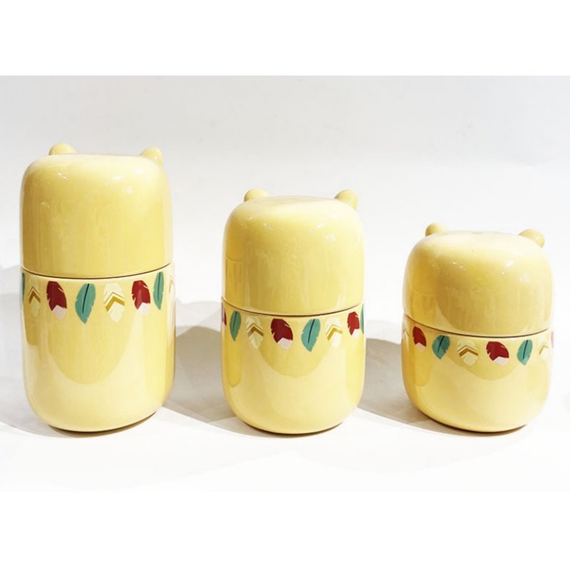 Yellow M&m Ceramic Cute Cat Bulk Candy Display Jars With Lid For Candy Buffet In Bulk Yellow M&m Ceramic Cute Cat Bulk Candy Display Jars With Lid For Candy Buffet In Bulk