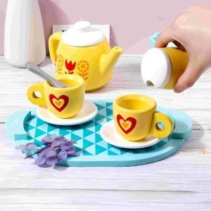 Cute Colorful Wood Afternoon Childs Tea Party Sets For Kids And Girls