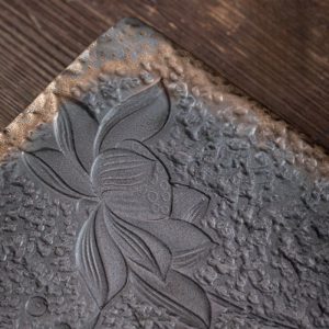 Crude Pottery Japanese Style Tray For Serving Gongfu Tea Box With Water Drains