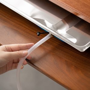 Solid Wooden Gongfu Tea Serving Tray With Inner Drawer