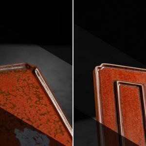 Auspicious Wooden Handpainted Chinese Style Tea Serving Tray