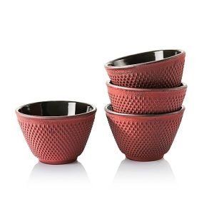 4.1 Fl Oz/120 Ml Red Particle Cast Iron Cup For Tea