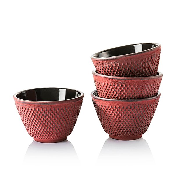 4.1 Fl Oz/120 Ml Red Particle Cast Iron Cup For Tea 4.1 Fl Oz/120 Ml Red Particle Cast Iron Cup For Tea