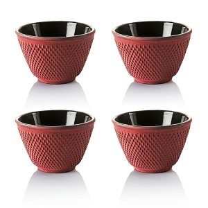 4.1 Fl Oz/120 Ml Red Particle Cast Iron Cup For Tea