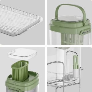 0.5 Gallon Pet Plastic Camping Iced Sun Tea Container Jars With Abs Infuser And Spigot