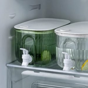 0.8 Gallon Transparent And Green Plastic Vintage Sun Tea Container Jar With Spigot And Lid
