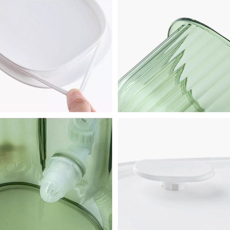 0.8 Gallon Transparent And Green Plastic Vintage Sun Tea Container Jar With Spigot And Lid 0.8 Gallon Transparent And Green Plastic Vintage Sun Tea Container Jar With Spigot And Lid