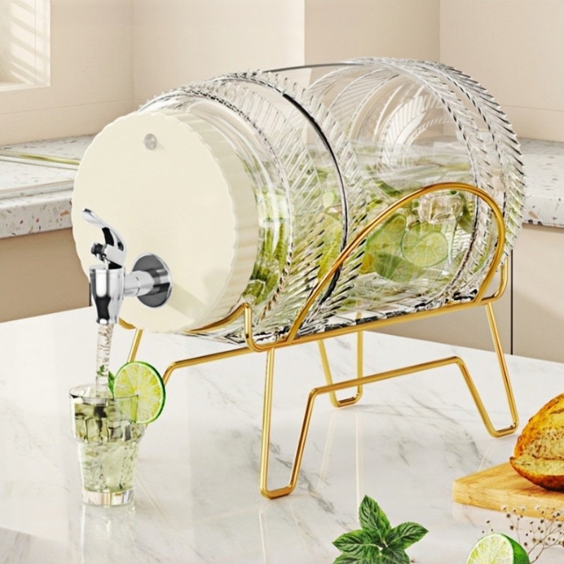 1.4 Gallon Pet Plastic Vintage Sun Tea Container With Abs Spigot And Metal Stand 1.4 Gallon Pet Plastic Vintage Sun Tea Container With Abs Spigot And Metal Stand