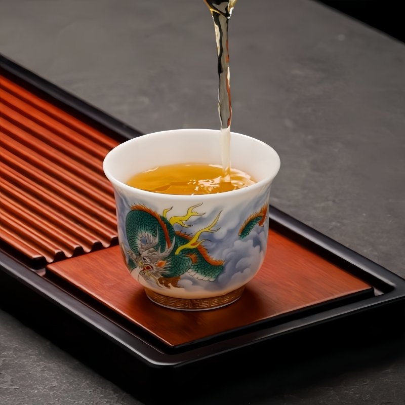 Japanese White Jade Porcelain Year Of The Dragon Large Ceramic Tea Cup Master Tea Cups Japanese White Jade Porcelain Year Of The Dragon Large Ceramic Tea Cup Master Tea Cups