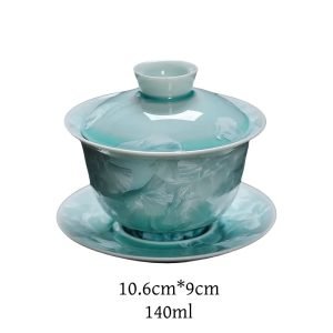 4.73fl Oz/140ml Crystalline Glaze Antique Chinese Ceramic Gaiwan