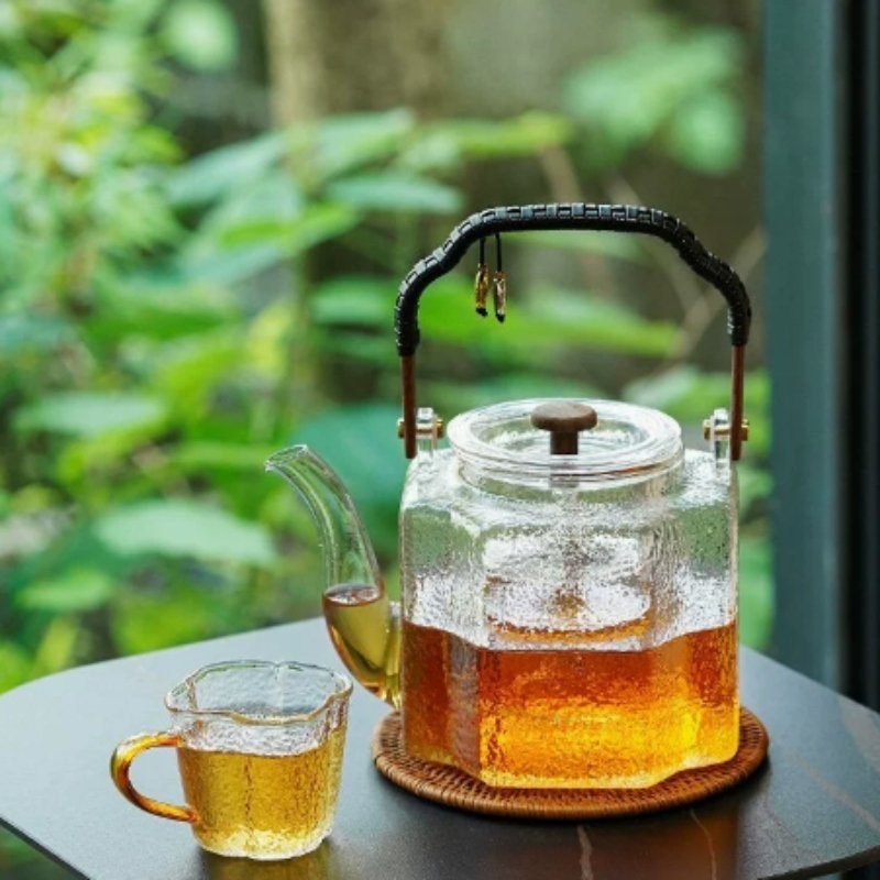 44 Fl Oz Best Vintage Large Heat Resistant Lifting Beam Glass Teapot With Glass Infuser 44 Fl Oz Best Vintage Large Heat Resistant Lifting Beam Glass Teapot With Glass Infuser