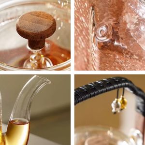 44 Fl Oz Best Vintage Large Heat Resistant Lifting Beam Glass Teapot With Glass Infuser