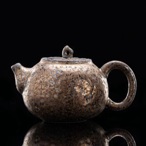 7.8 Fl Oz/230 Ml Rust Glaze Traditional Xishi Side Handle Chinese Ceramic Tea Kettles