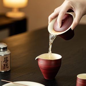 Anique Wabi-sabi Style White Slip With Hawthorn Red Cha Hai Gongfu Tea Accessories