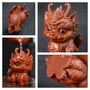 Antique Chinese Tea Ceremony Purple Clay Fortune Dragon Gongfu Tea Pet For Sale