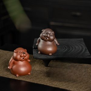 Antique Cute Fortune Dog Purple Clay Traditional Chinese Tea Ceremony Tea Pet