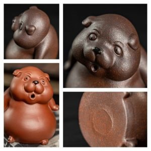 Antique Cute Fortune Dog Purple Clay Traditional Chinese Tea Ceremony Tea Pet