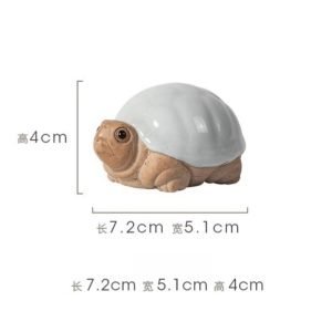 Antique Cyan And White Ru Kiln Spitting And Squirting Ceramic Turtle Chinese Gongfu Tea Pet