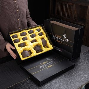 Antique Embossed Flower Pattern Purple Clay Chinese Ceremonial Tea Set For Sale