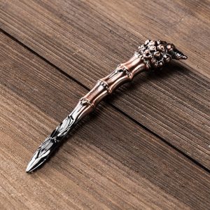 Antique Handcrafted Traditional Alloy Bamboo Joint Tactical Pu Erh Tea Cake Knife