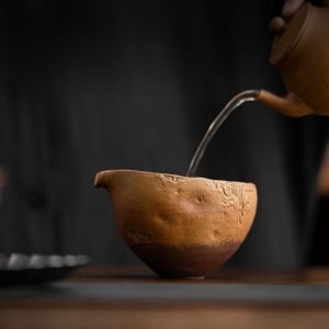 Antique Japanese Auspicious Clouds Brown Glaze Old Clay Chahai Gongfu Tea Ceremony Accessories