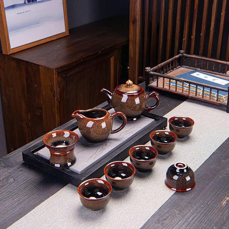 Authentic Jun Kiln Traditional Brown Ceramic Chinese Tea Ceremony Sets Authentic Jun Kiln Traditional Brown Ceramic Chinese Tea Ceremony Sets