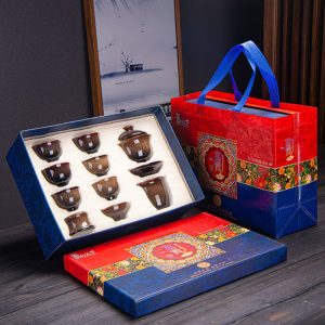 Authentic Jun Kiln Traditional Brown Ceramic Chinese Tea Ceremony Sets