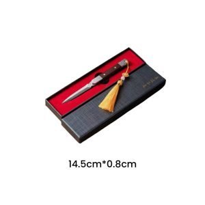 Best Antique Blackwood And Rosewood Tactical Damascus Steel Tea Ceremony Knives