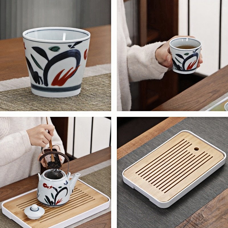 Best Ash Glaze Sea Grass Pattern Antique Ceramic Japanese Ceremonial Tea Set Best Ash Glaze Sea Grass Pattern Antique Ceramic Japanese Ceremonial Tea Set