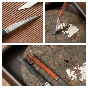 Blackwood And Rosewood Traditional Chinese Damascus Steel Tactical Tea Cake Knife