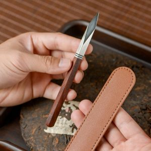 Blackwood And Rosewood Traditional Chinese Damascus Steel Tactical Tea Cake Knife