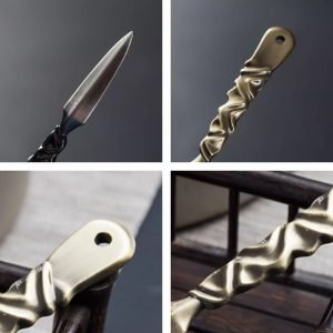 Best Creative Handmade Alloy Vintage Tactical Puerh Tea Ceremony Knives