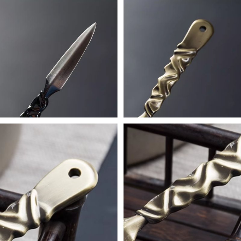 Best Creative Handmade Alloy Vintage Tactical Puerh Tea Ceremony Knives Best Creative Handmade Alloy Vintage Tactical Puerh Tea Ceremony Knives