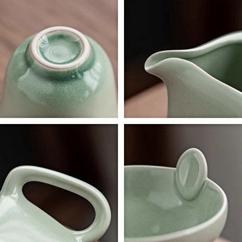 Best Elegant Celadon Porcelain Valuable Japanese Tea Ceremony Set Antique Best Elegant Celadon Porcelain Valuable Japanese Tea Ceremony Set Antique